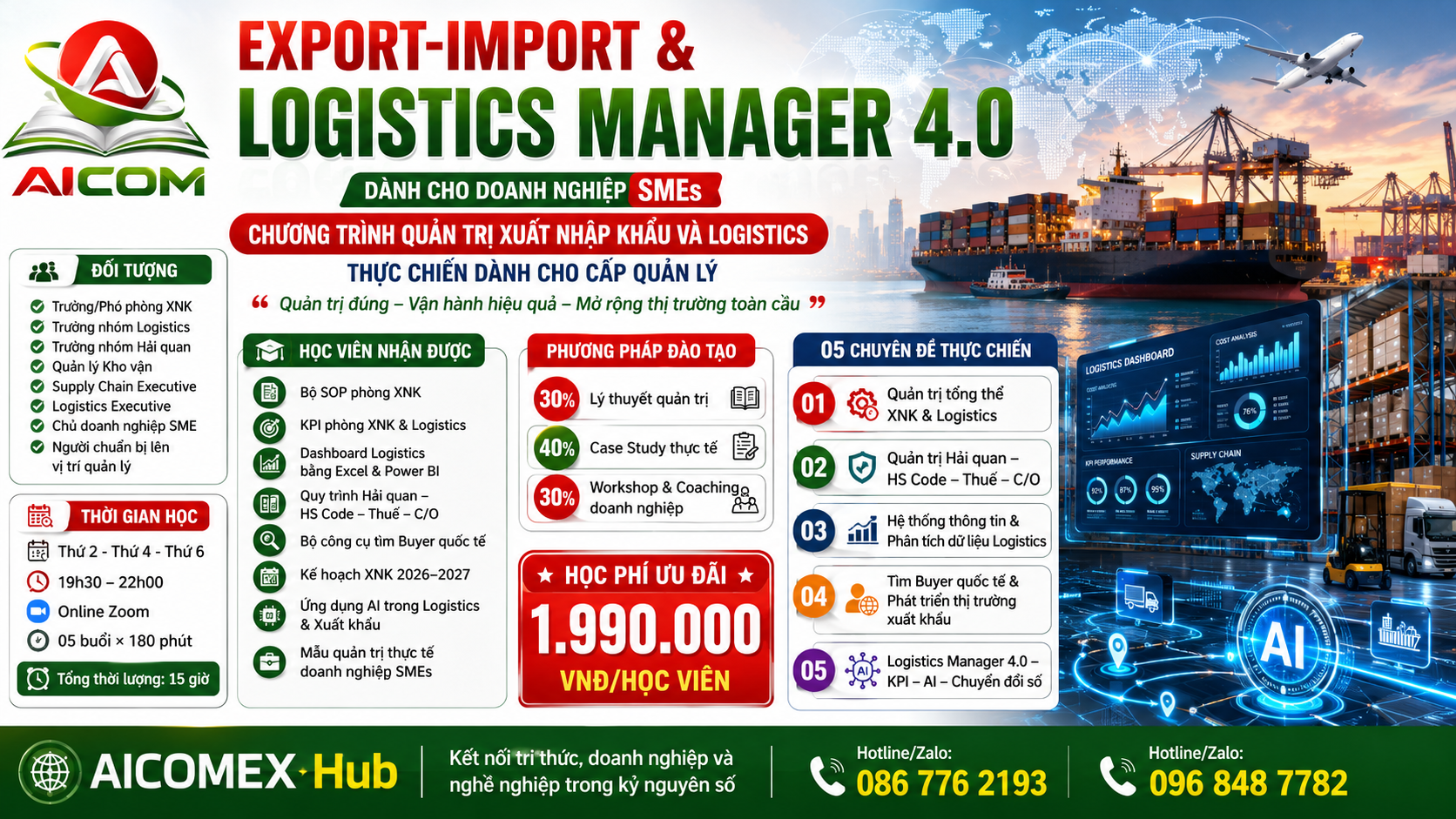 Quản trị Xuất nhập khẩu và Logistics Thực chiến dành cho Doanh nghiệp SMEs